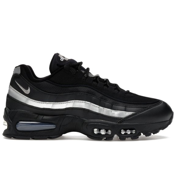 Nike Men's Air Max 95 OG Big Bubble Black White Metallic Silver Running Shoes, from StockX