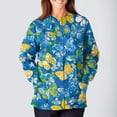 thumbnail image 4 of Dwralegc Long Sleeve Blue Scrubs Sets for Women Cute Cartoon Printed Scrub Top Button up Plus Size Medical Nurses Working Uniform Blue 5XL, 4 of 5