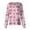 Pink, variant on Womens Scrub Tops Cartoon Long Sleeve Crew Neck Medical Scrubs Nurse Wrinkle-Resist Medical Uniform with Pockets, L