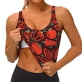 thumbnail image 3 of Picia Tomatoes And Chili Sports Bra for Women,Padded Strappy Sports Bras Medium Support Yoga Bra with Removable Cups,Running Yoga Bra-Small, 3 of 9
