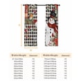 thumbnail image 6 of Fsddascl Christmas Snowman Blackout Curtains for Bedroom/Living Room, Thermal Insulated Kitchen Curtains, Xmas Poinsettia Birds Balls Black Plaid Grommet Darkening Window Treatment Drapes 52"x84"x2, 6 of 6