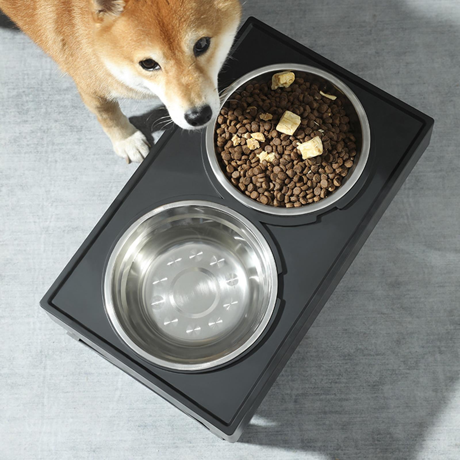 Raised Bowls Removable Feeding Dish Dog Bowls Stand for Kitten Cats Pet Supplies Small Medium Large Dogs Stainless Steel Bowl