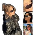 thumbnail image 3 of TendenciaY2kGafas de sol envolventes para hombres y mujeresVintageSin monturaGafas de solMujeresGrandes con estrellaProtección UVModaRetroGafas Rave Rojo Verde Cocina, Decoración y Otros, 3 of 5