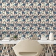 thumbnail image 2 of Ambesonne Floral Peel & Stick Wallpaper for Home, Garden Flowers Abstract Plot, 13"x72", Dark Turquoise Paprika, 2 of 5