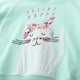 thumbnail image 4 of CNKOO Sweat à Manches Longues pour Bébé Fille Imprimé Chat Col Rond T-Shirt Vert pour Enfants 2-7T Printemps Automne Haut de Survêtement, 4 of 5