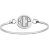 Personalized Planet Women's Sterling Silver Engraved Monogram Bangle