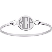 Personalized Planet Women's Sterling Silver Engraved Monogram Bangle