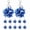 Blue&Silver, variant on 12Pcs Cheer Pom Pom Keychain, Cute Cheerleading Keyring Charm Foil with Keychain Hooks, Perfect for Cheerleading Pins, Competition Awards & Backpack Charms, Blue&Gold