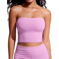 thumbnail image 1 of Top de Bikini CRZ YOGA Sin Tirantes con Relleno Rosa Mediano, 1 of 5