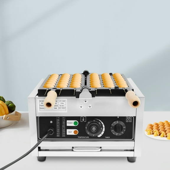 Waffle Making Machine, Mini Egg-Shaped Waffle Making Machine, Silver Waffle Making Machine for making pancakes, muffins, and waffles
