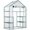 Clear, variant on Outsunny Mini Greenhouse, Walk-in Greenhouse with 4 Shelves, Roll-Up Door