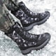 thumbnail image 4 of Zapatos para mujer, suela gruesa, otoño/invierno, nuevos, aislamiento, botas de nieve, exterior, camuflaje, caña alta, zapatos de algodón, zapatillas para correr, botas vaqueras, 4 of 8