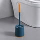 thumbnail image 1 of Cepillo de inodoro doméstico sin ángulo muerto, cepillo de inodoro de pared sin orificios, mango largo, juego de cepillos de limpieza de pared, cepillo de inodoro de polipropileno con base, 1 of 6
