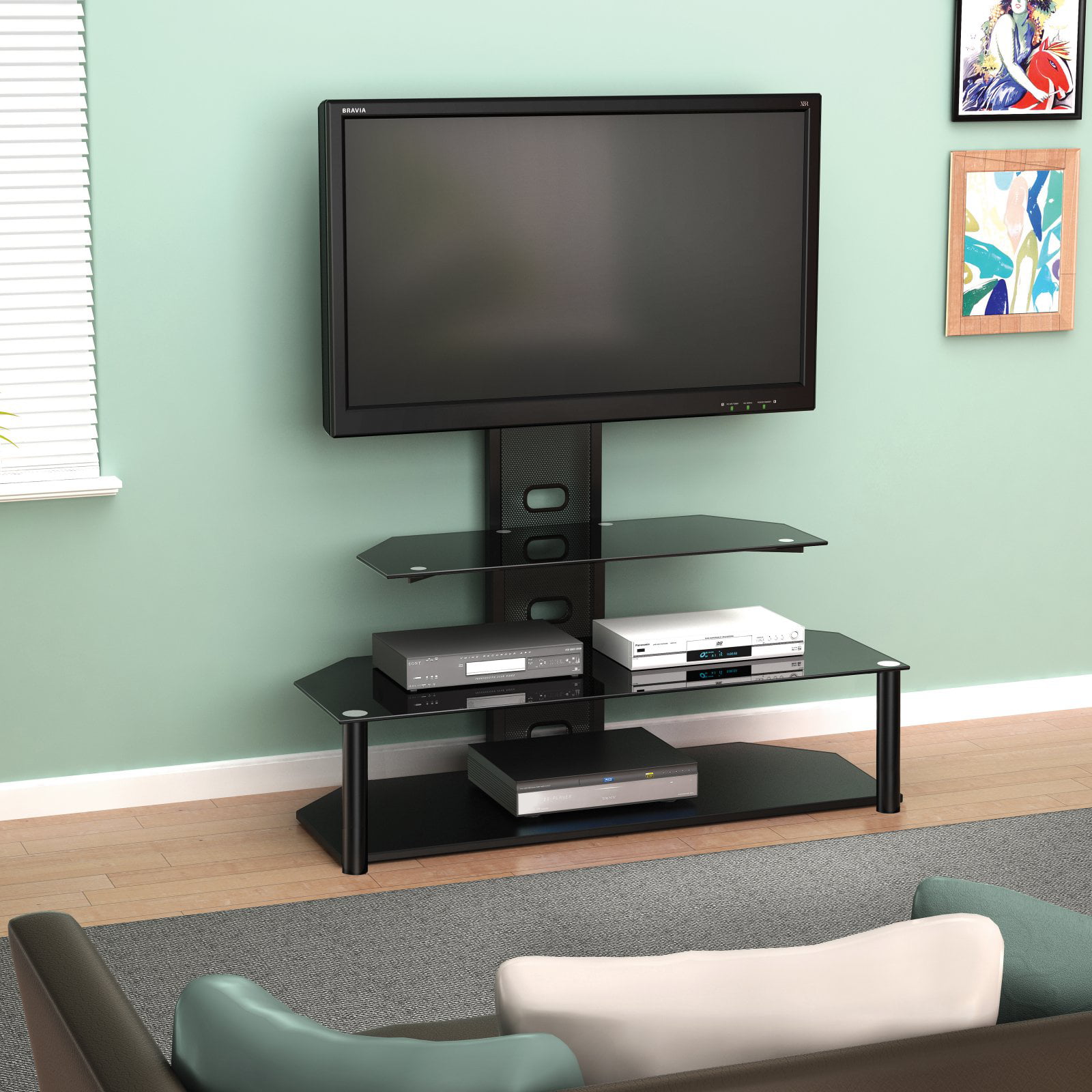 Z-Line Designs Lucia Television Stand With Mount, for TVs ...
