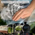 thumbnail image 3 of Pack of 2 Steam Train Railway Pattern Throw Pillow Covers 20x20 Inch, Square Farmhouse Pillowcase, Velvet Cushion Case for Sofa Bedroom Home Decor, 3 of 7