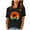 Black, variant on Fesfesfes Tee Fashion Woman Print Round-Neck Short Sleeve T-Shirt Printing Loose Blouse Tops Essentials Shirt 4(S)