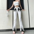 thumbnail image 6 of Bigersell Women's Modern Bootcut Pant Full Length Pants Men's Style Casual Tooling Multi-Pocket Fashion Comfortable Trouser Ladies' High- Skinny Pant, 6 of 8