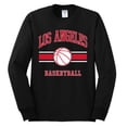 thumbnail image 2 of Wild Bobby City of Los Angeles LAR Basketball Fantasy Fan Sports Mens Long Sleeve Shirt, Black, X-Large, 2 of 5