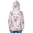 thumbnail image 4 of Kids Zip Up Hoodie for Boys Girls Toddler - Flamingo And Flowers Lightweight Long Sleeve 5-6T Boys Girl Clothes, Sun Protection Windproof Jackets Hoodie Sweatshirt, 4 of 7