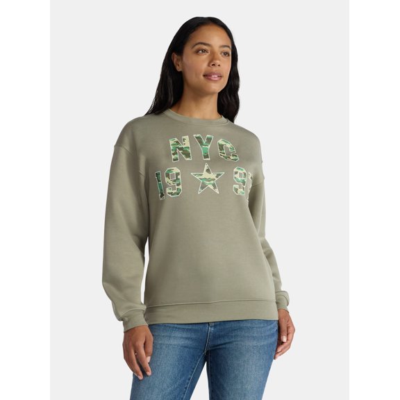NYC 1997 Women's Graphic Sweatshirt with Long Sleeves, Sizes XXS-XXL