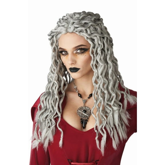 Gray Crinkle Dreads Wig