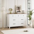 Homfa 7 Drawer White Bedroom Dresser, Chest of Drawers Wood Storage