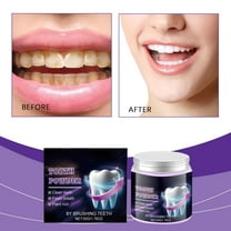 SDJMa Purple Teeth Brightening Powder | Stain Remover & Fresh Breath | Enamel-Safe Brightening Formula, 50g
