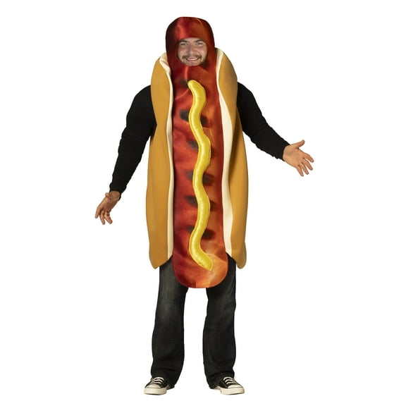 Imposta Costumes Ultimate Grilled Hot Dog Plus Halloween Costume, Men and Women, Multicolor, Adult One Size, R1295-PLUS