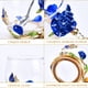 thumbnail image 3 of Taza de vidrio esmaltado OEAGO con cuchara de rosas azules y mariposas, 3 of 7