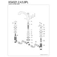 thumbnail image 3 of Kingston Brass KS4325PL Metropolitan Two-Handle Deck Mount Roman Tub Faucet, Oil Rubbed Bronze, 3 of 4