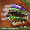 thumbnail image 2 of Topwater Fishing Lures Hard Bait Minnow Crankbait with Treble Hooks 3D Fishing Eyes Life-Like Swimbait 10pcs, 2 of 7