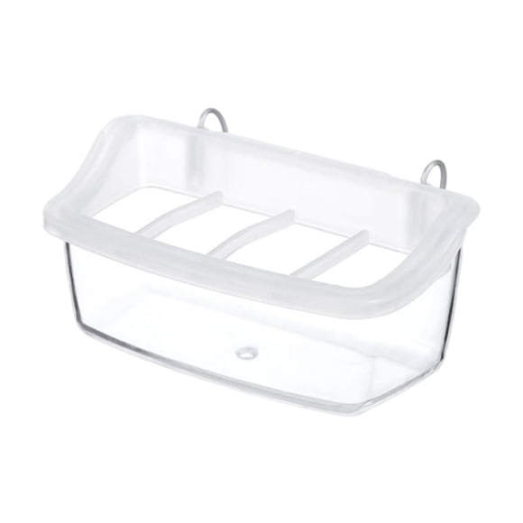Comedero para loros en jaula, plato resistente, accesorios de regalo, cuenco transparente para comida de pájaros, cuenco colgante para mascotas para a
