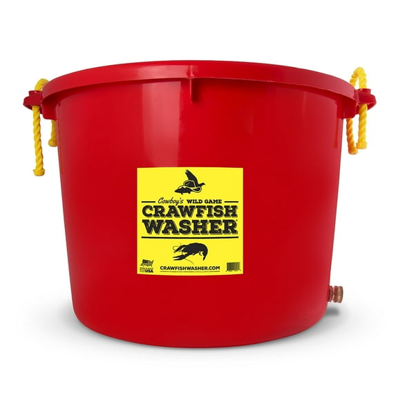 Cowboy's Red Crawfish Washer - Efficient Cleaning, Easy Transport, 20-40 lbs Capacity