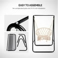 thumbnail image 3 of WYDK Outdoor Hammock Chair Stand, Heavy Duty A-Frame Metal Swing Stand with Powder-Coated Finish and 2 Haning Holes for Yard, Porch, Paito, Inside Room(36"x35.4"x60"), 3 of 9