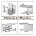 thumbnail image 7 of 1PC Adhesive Toilet Paper Holder with Phone Shelf, Wall Mounted Toilet Paper Roll Holder, Stainless Steel Rustproof Bathroom Tissue Roll Holder, No Drilling or Wall Mounted with Screws, 7 of 7