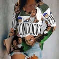 thumbnail image 2 of The Boondocks Womens T Shirts V Neck Long Sleeve Tops Causal Loose Summer T-Shirts S, 2 of 7
