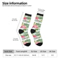 thumbnail image 6 of Uemuo Tropical Flamingo Pattern Women's Crew Socks, Soft Durable Breathable Moisture-Wicking with Odor Control Cotton socks, 6 of 9