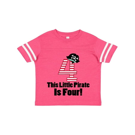 

Inktastic Pirate 4th Birthday Party Gift Toddler Boy or Toddler Girl T-Shirt