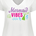 thumbnail image 4 of Inktastic Mermaid Vibes with Tail and Seashell Women's Plus Size V-Neck T-Shirt, 4 of 5