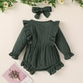 thumbnail image 6 of Herrnalise Autumn Toddler Kids Baby Girls Cute Clothes Jumpsuit Long Sleeve Bodysuit Romper With Headband,Deals, 6 of 9