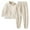 T-373Beige104, variant on MEZZALL Girls Winter Shirts Pants Cozy Thermal Leisure Two Piece Outfit Sets Cold Weather Indoor Outdoor Soft Kids Long Sleeve Sleep Leisure Clothes Sets