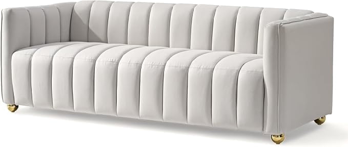 US Pride Upholstered Solid Wood Frame 82.7" Art Deco Sofa&nbsp;