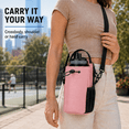 thumbnail image 6 of QingRoam Magnetic Water Bottle Bag for Gym with Phone Pocket Metal Surface Attachment Adjustable Crossbody Strap Pink, 6 of 7