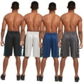 thumbnail image 4 of Zupo 4 Pack: Men's Active Performance Quick-Dry Athletic Basketball Workout Gym Knit Shorts with Pockets X-Large, Set F, 4 of 7