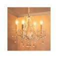 thumbnail image 2 of Shrine K9 Crystal Chandelier Light Fixture, Modern Chandelier Lighting with 4-Light for Dinning Room, Living Room, Kitchen, D17 x H17, Adjustable Chai, 2 of 5