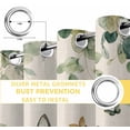 thumbnail image 6 of Eucalyptus Leaves Blackout Curtains for Bedroom/Living Room, Thermal Insulated Kitchen Curtains, Spring Summer Botanical Sage Green Rustic Grommet Darkening Window Treatment Drapes 42"x84"x2, 6 of 8