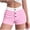 Pink, variant on Women's Pajamas Plus Size Shorts Under $10 Free Shipping Summer Striped Elastic Waist Button High Waist Slim Pajamas Shorts