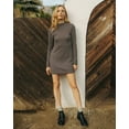 thumbnail image 6 of Billabong Women's Everleigh Mock Neck Long Sleeve Fit and Flare Knit Short Dress (X-Small, Black Pebble), 6 of 8