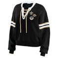 thumbnail image 2 of Women's WEAR by Erin Andrews Black New Orleans Saints Lace-Up Pullover Sweatshirt, 2 of 4