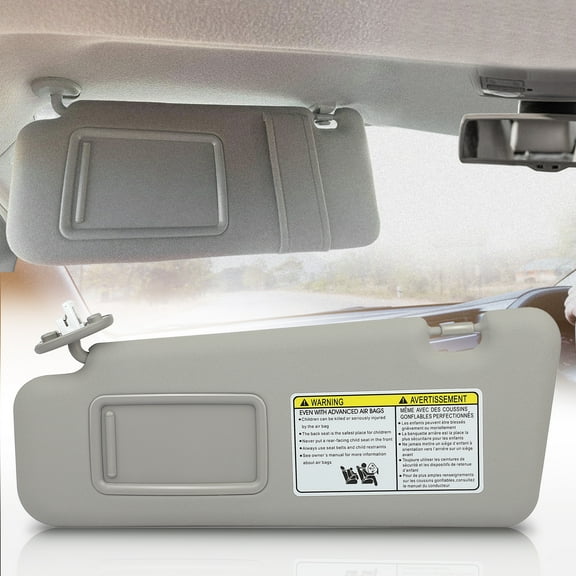 SCITOO Left Driver Side Sun Visor Assembly fit for Toyota Highlander 2008-2013 with Sunroof (Gray)